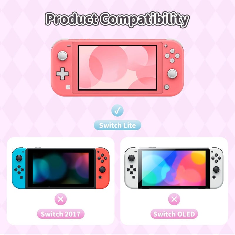 Kuitmor Protective Case for Switch Lite,Anti-Scratch Hard PC Protective Shell,Cute Cartoon Character Cover Case Compatible with Switch Lite 2019 - Image 2